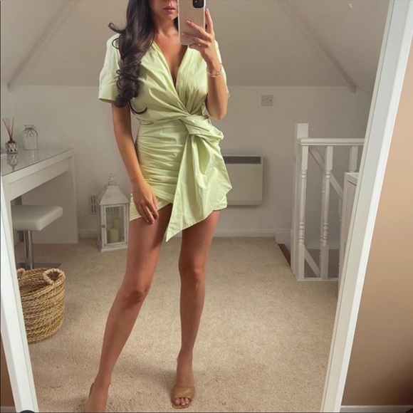 Zara mint green knot dress - Picture 5 of 13